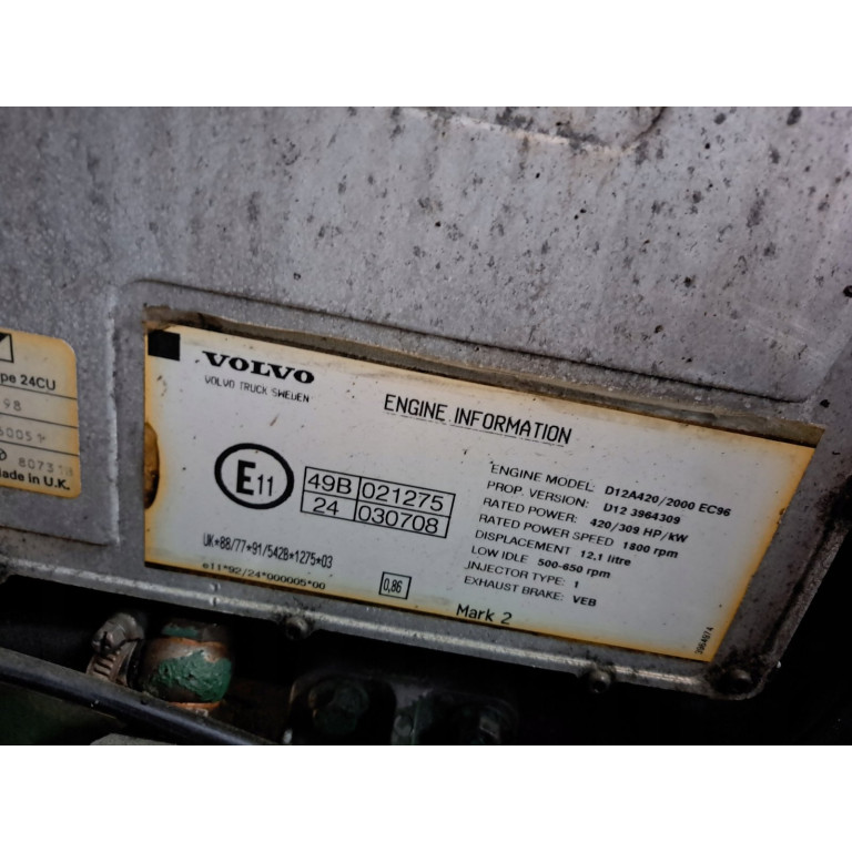 Двигун Volvo B 12 B 12 D12A420