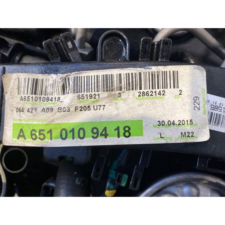 Двигатель Mercedes - Benz C-CLASS C 220 BlueTEC (205.004) OM 651.921 OM 651 921